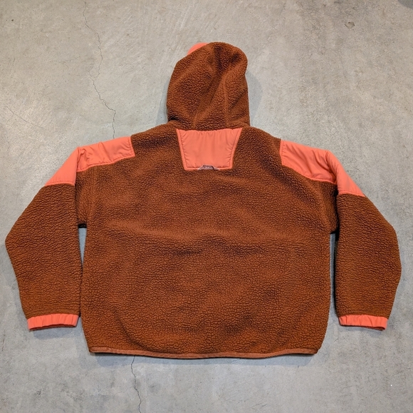 Free People FP Movement Anorak Sweatshirt Women's S Brown Sherpa Hooded - Picture 4 of 6